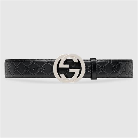 gucci signature leather belt review black|Gucci signature leather belt men's.